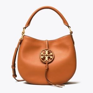 Tory Burch Miller Metal-Logo Hobo Bag